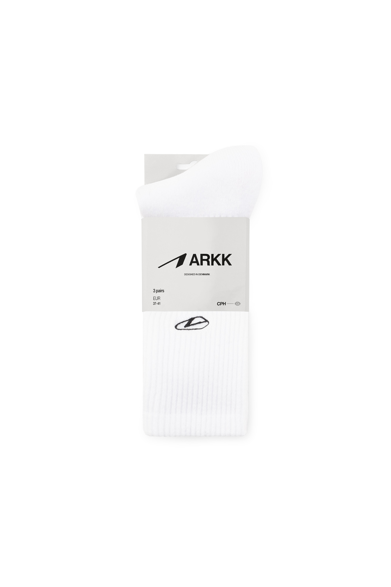 ARKK Accessories ARKK Cushioned Socks 3-pack Bright | White Socks